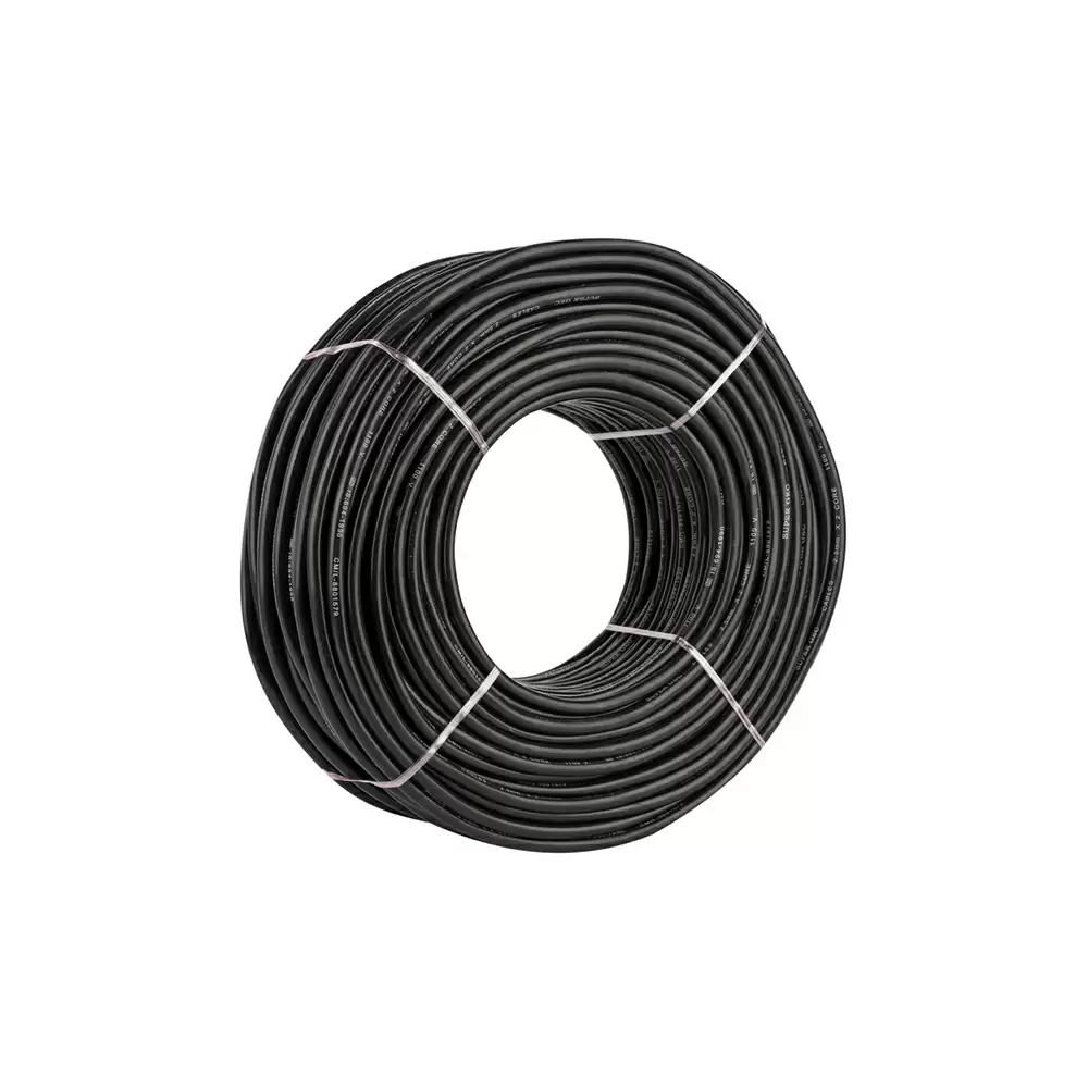 Super GEC Premium Multi Round 1.50 mm x 4 Core Length 100% Copper Electrical Wire - 10 Meter/33 Feet (Black)