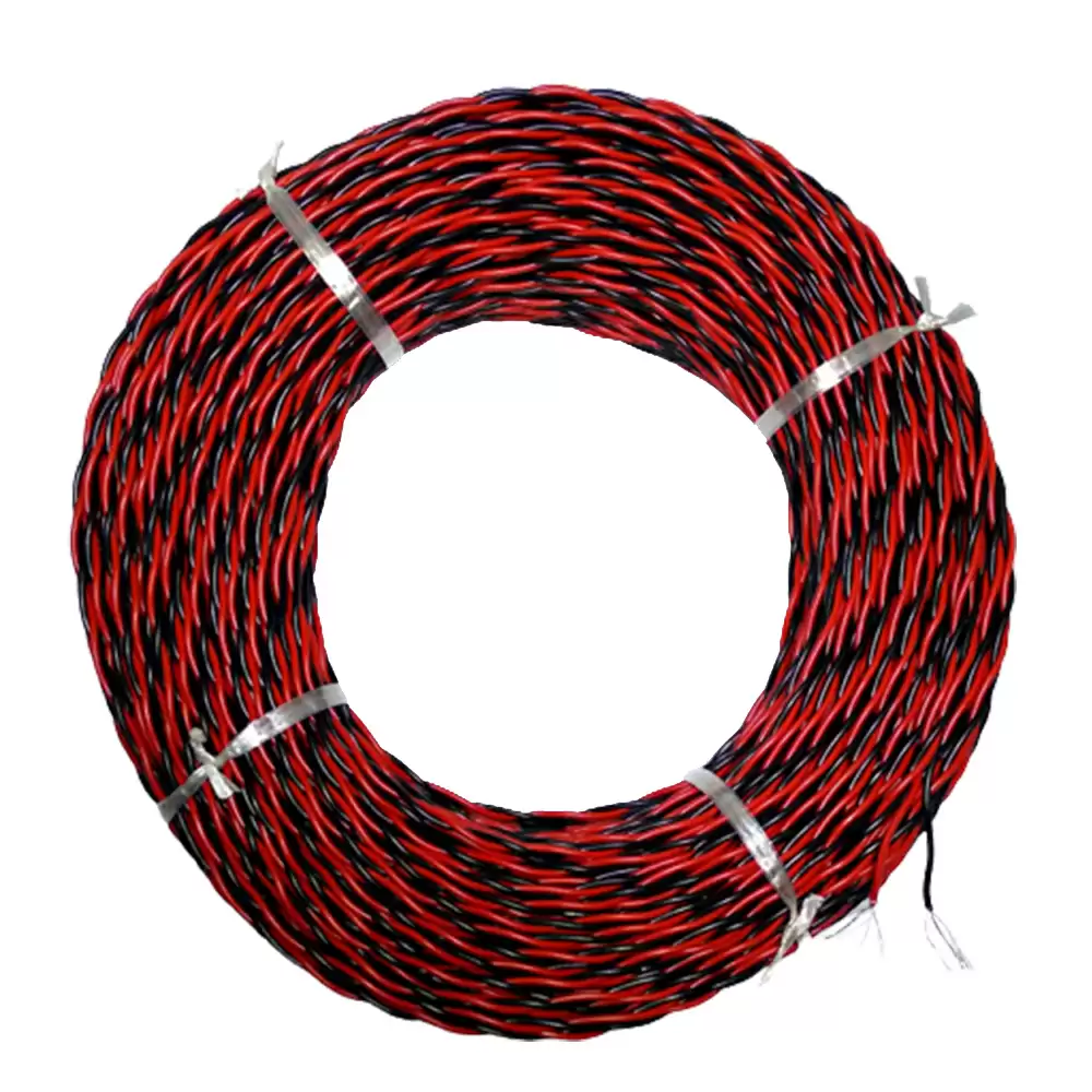 Super GEC Flexible Twisted 2 Core 14/76 Aluminium Electrical Wire - 90 Meter (Red & Black)