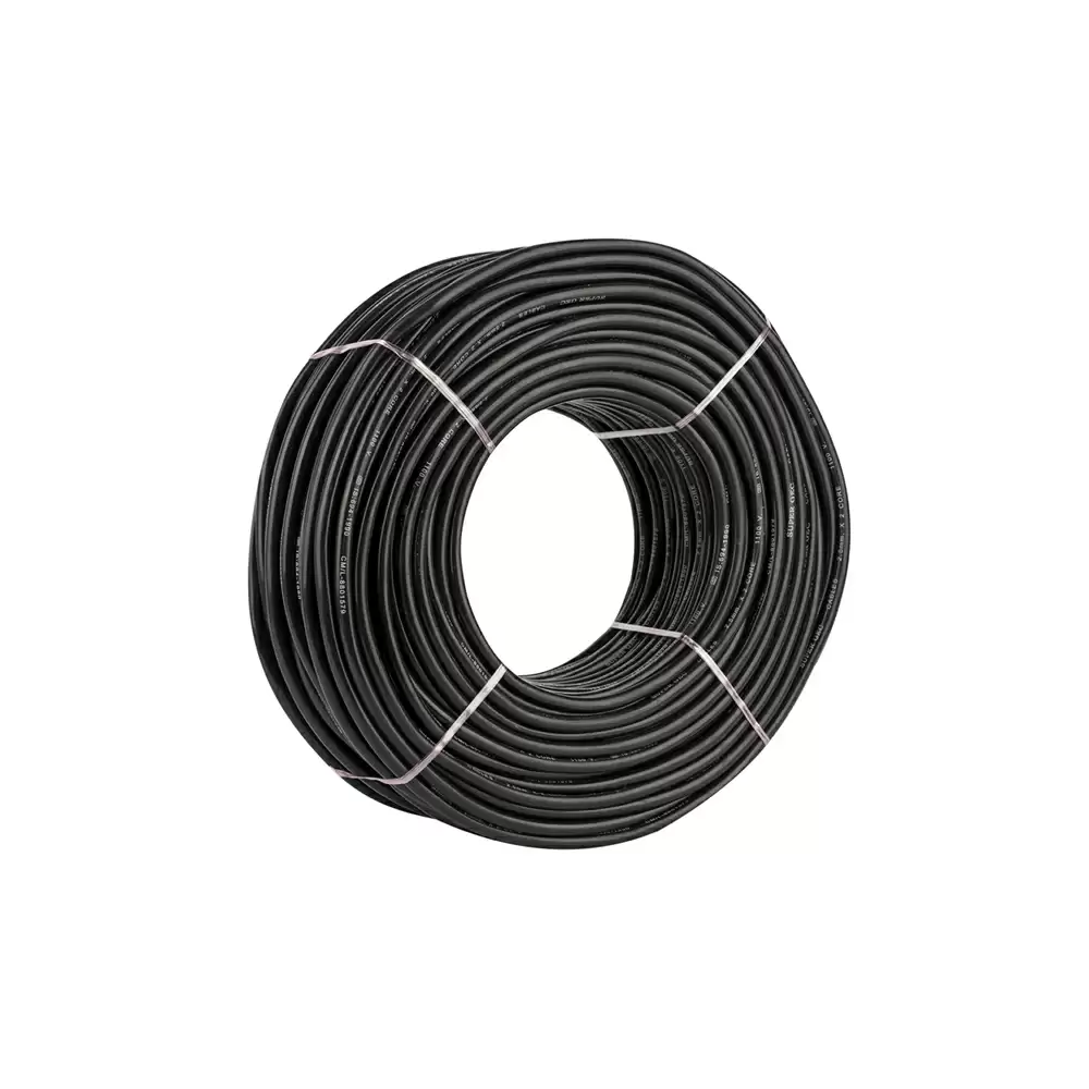 Super GEC Premium Multi Round 6.00 mm x 4 Core Length 100% Copper Electrical Wire - 10 Meter/33 Feet (Black)