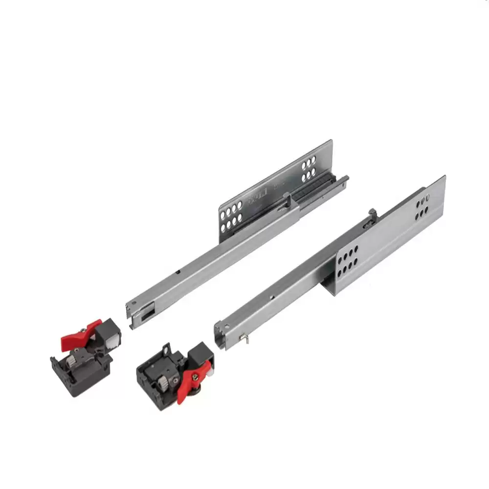 Hafele 433.31.103 Matrix Under Mount Part Extension Drawer Runners With Soft Close- Zinc Plated Finish