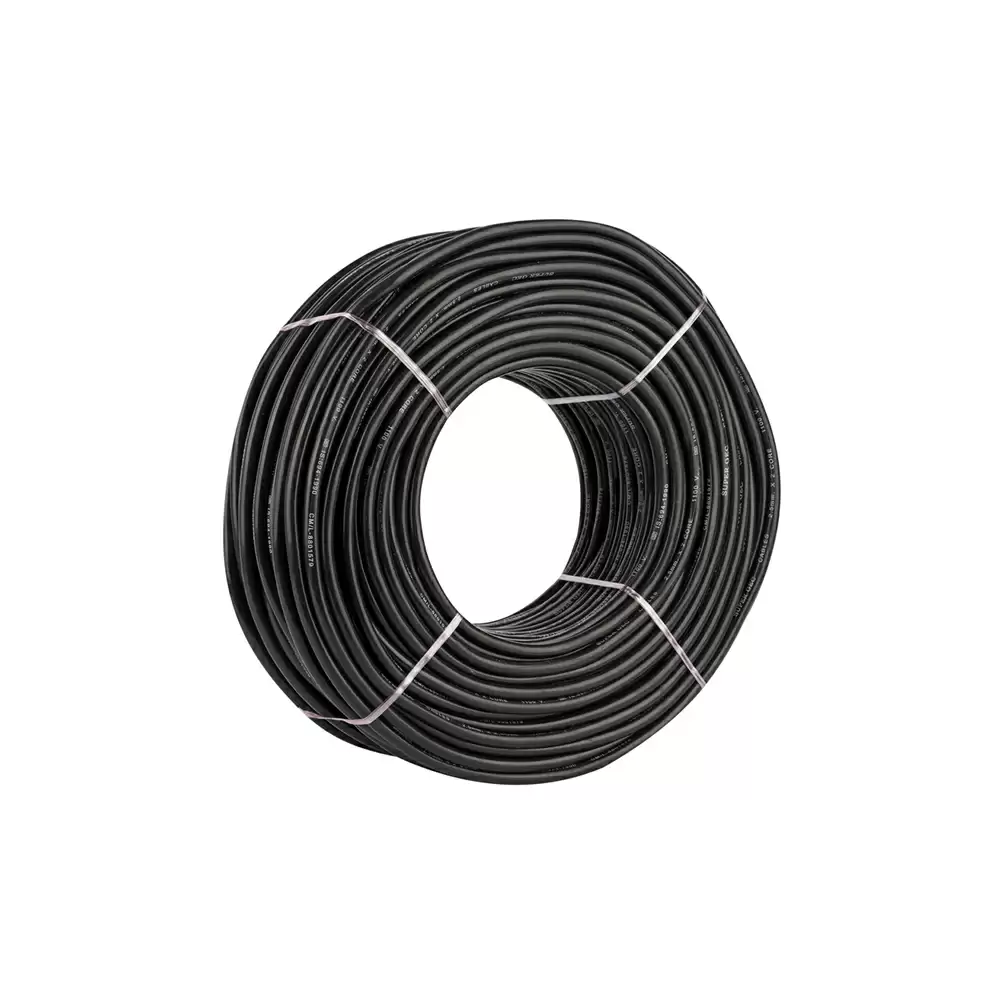 Super GEC Premium Multi Round 1 mm x 2 Core Length 100% Copper Electrical Wire - 30 Meter/99 Feet (Black)