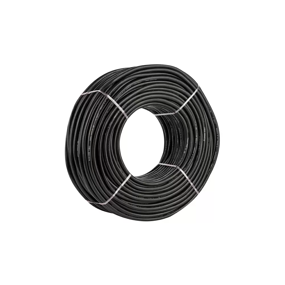 Super GEC Premium Multi Round 1.50 mm x 2 Core Length 100% Copper Electrical Wire - 20 Meter/66 Feet (Black)