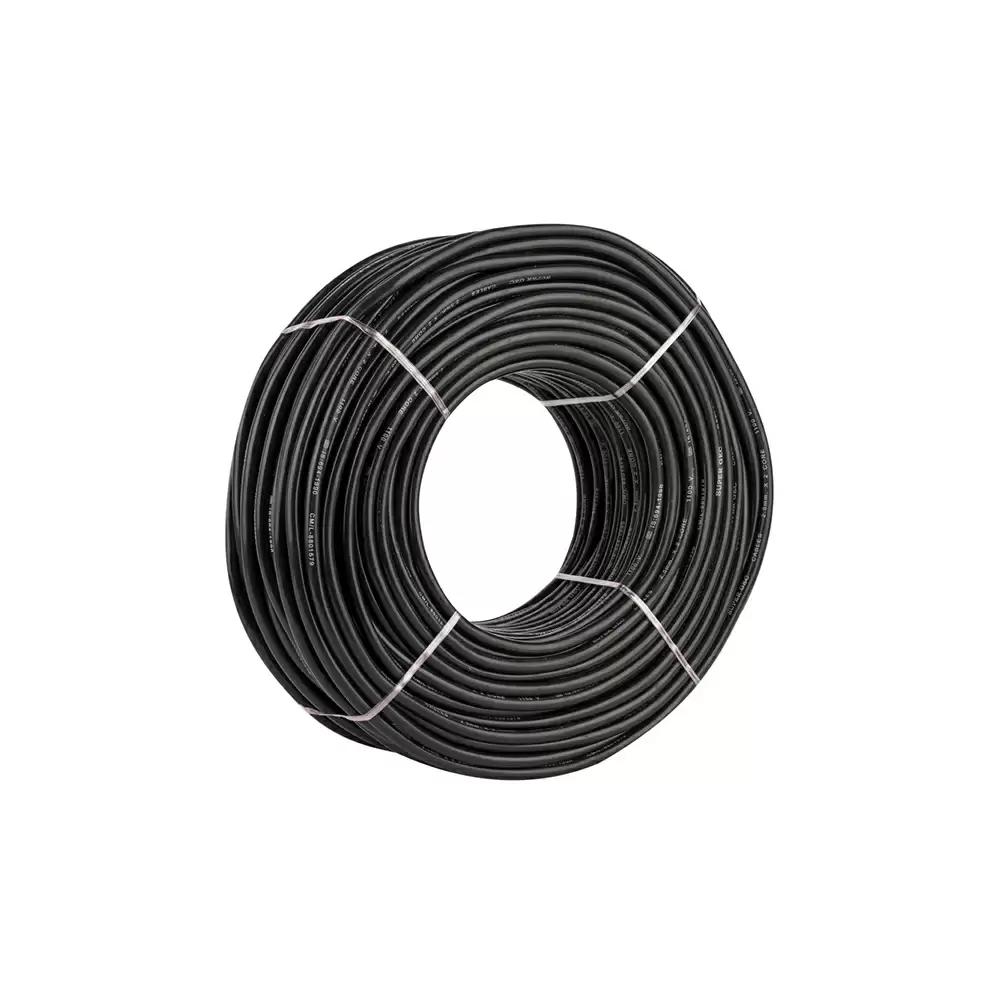 Super GEC Premium Multi Round 2.50 mm x 3 Core Length 100% Copper Electrical Wire - 20 Meter/66 Feet (Black)