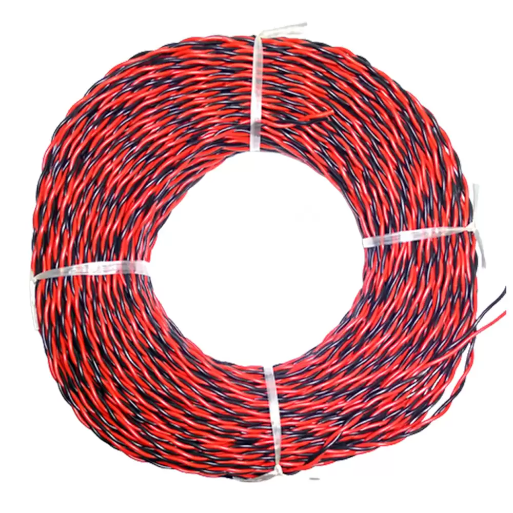 Super GEC Flexible Twisted 2 Core 23/76 Aluminium Electrical Wire - 90 Meter (Red & Black)