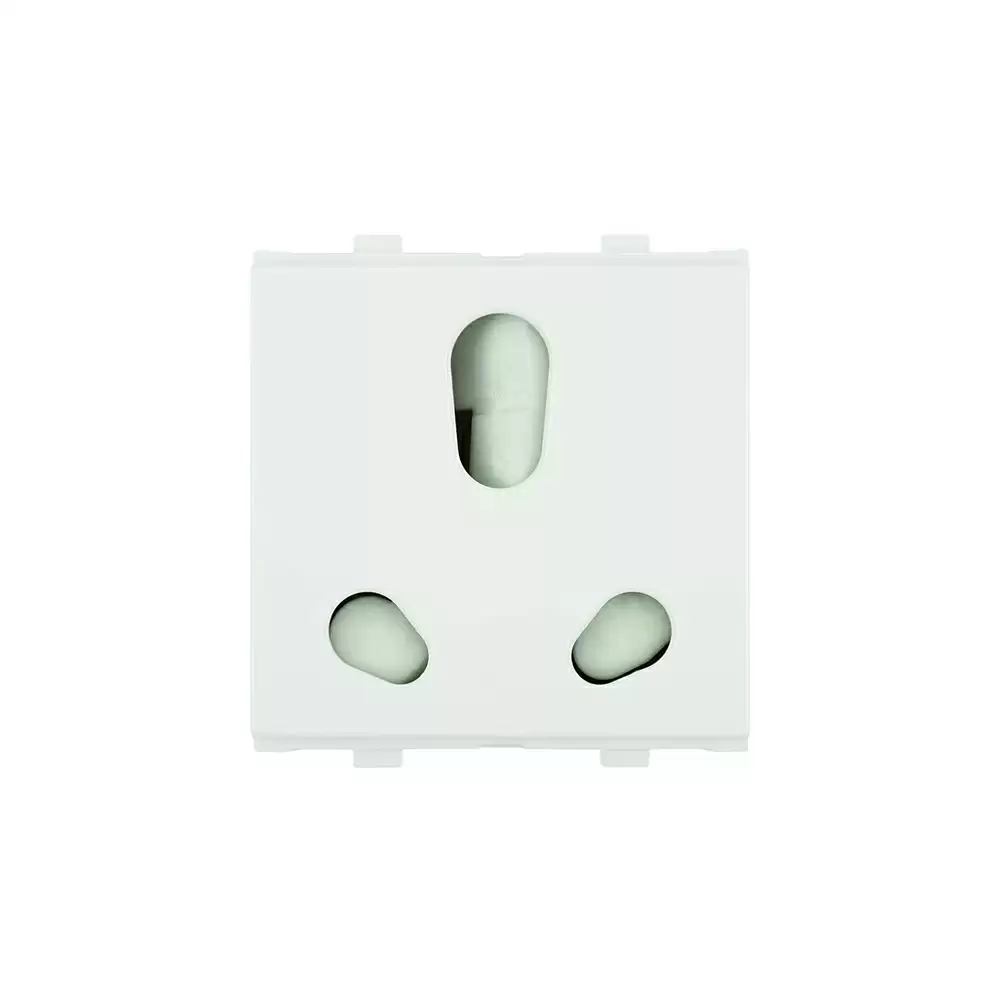 Anchor 2 Module Penta Modular 240V Polycarbonate 6/16 Amp Twin Socket - White