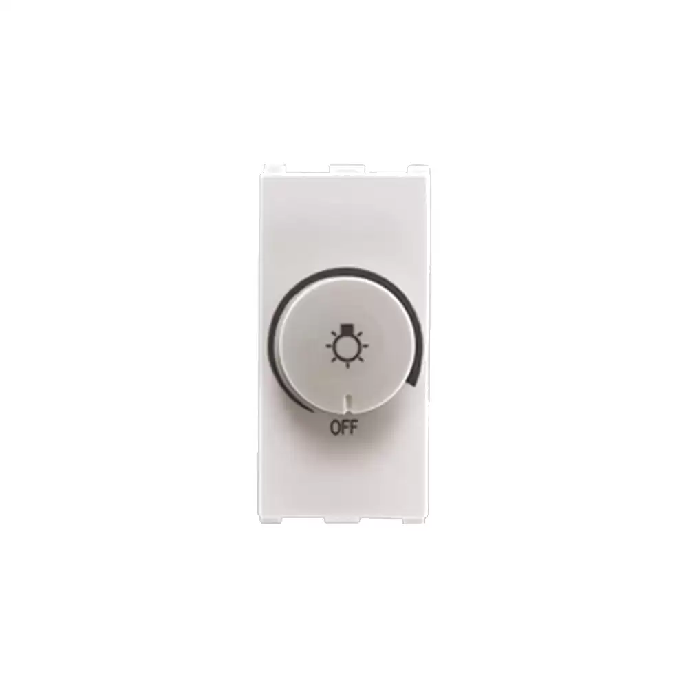 Anchor 1 Module Polycarbonate Modular 450 Watt Dimmer For Incandescent Lamp - White