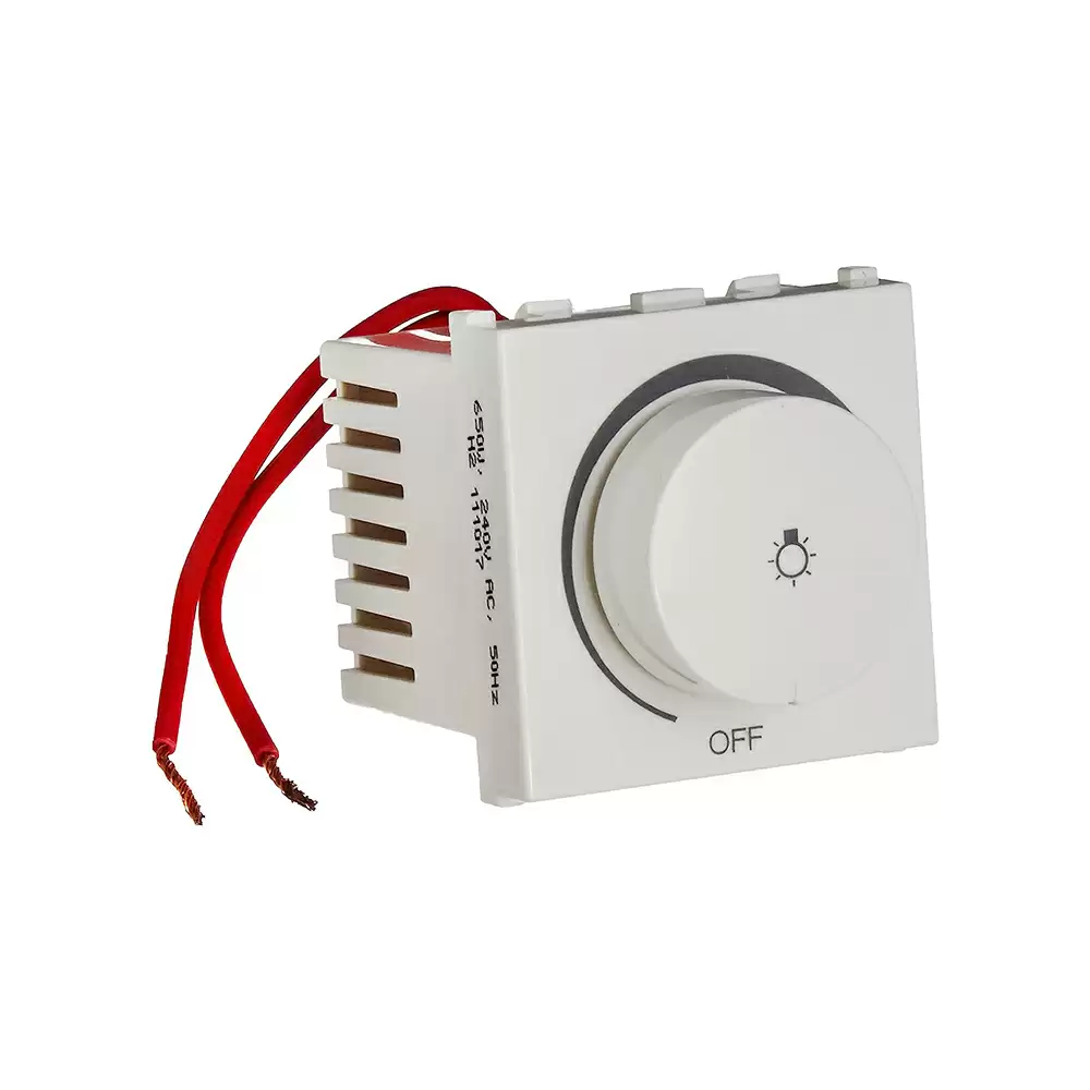 Anchor Roma Urban 2 Module Polycarbonate Modular 650 Watt Dimmer For Incandescent lamp - White