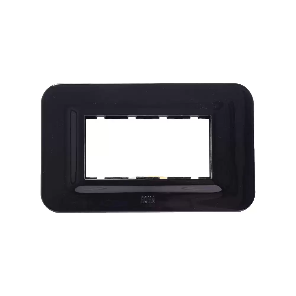 (Pack of 5) Anchor Roma Urban 4 Module Polycarbonate 66804BL Curve Modular Plate - Black