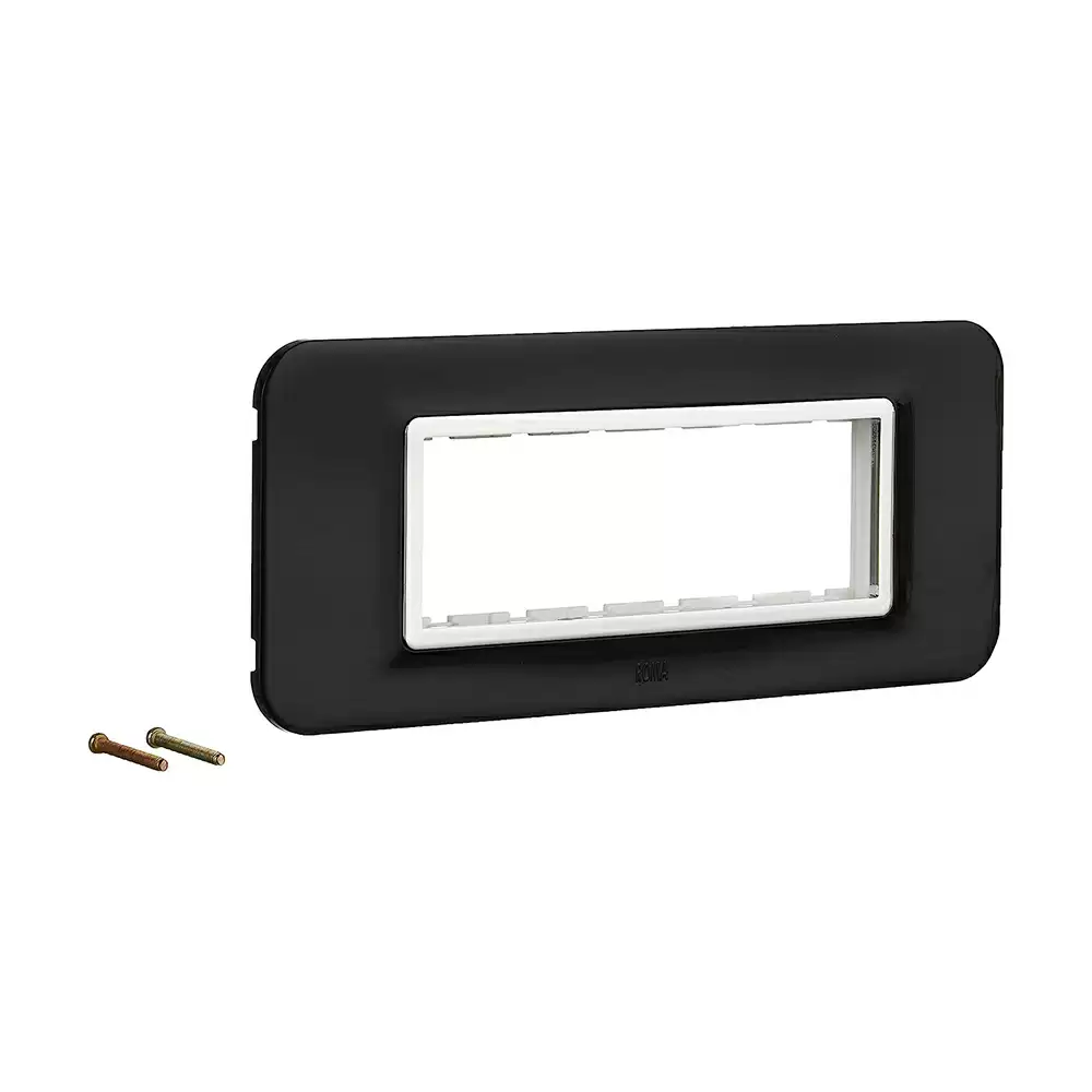 Anchor Roma Urban 6 Module Polycarbonate 66806LBC Modular Plate - Lamp Black