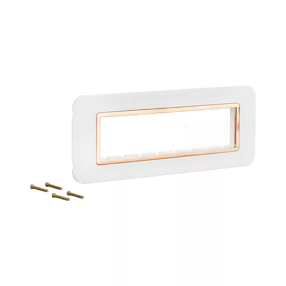 Anchor Roma Urban 8 Module Polycarbonate 66808WHC Curve Modular Plate - Copper White