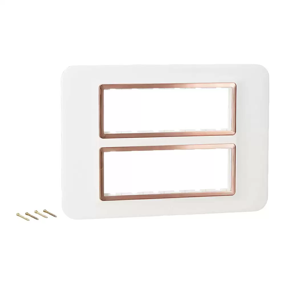 Anchor Roma Urban 12 Module Polycarbonate 66812WHC Curve Modular Plate - Copper White