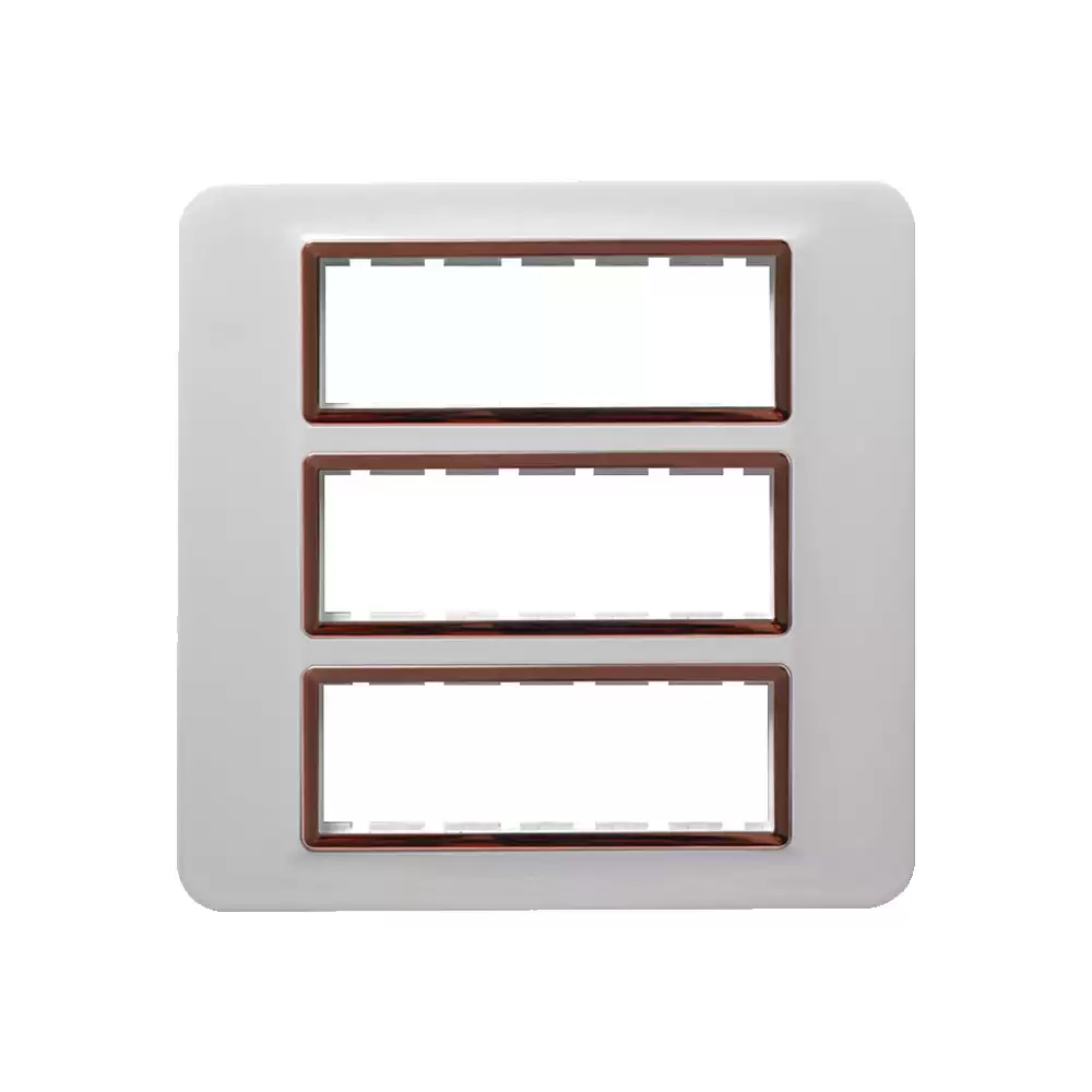 Anchor Roma Urban 18 Module Polycarbonate 66818WHC Curve Modular Plate - Copper White