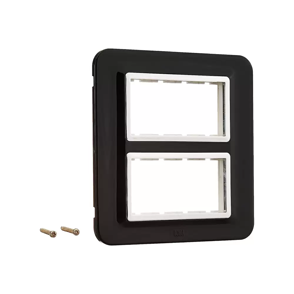 Anchor Roma Urban 8 Module Polycarbonate 66888LBC Curve Modular Plate - Lamp Black