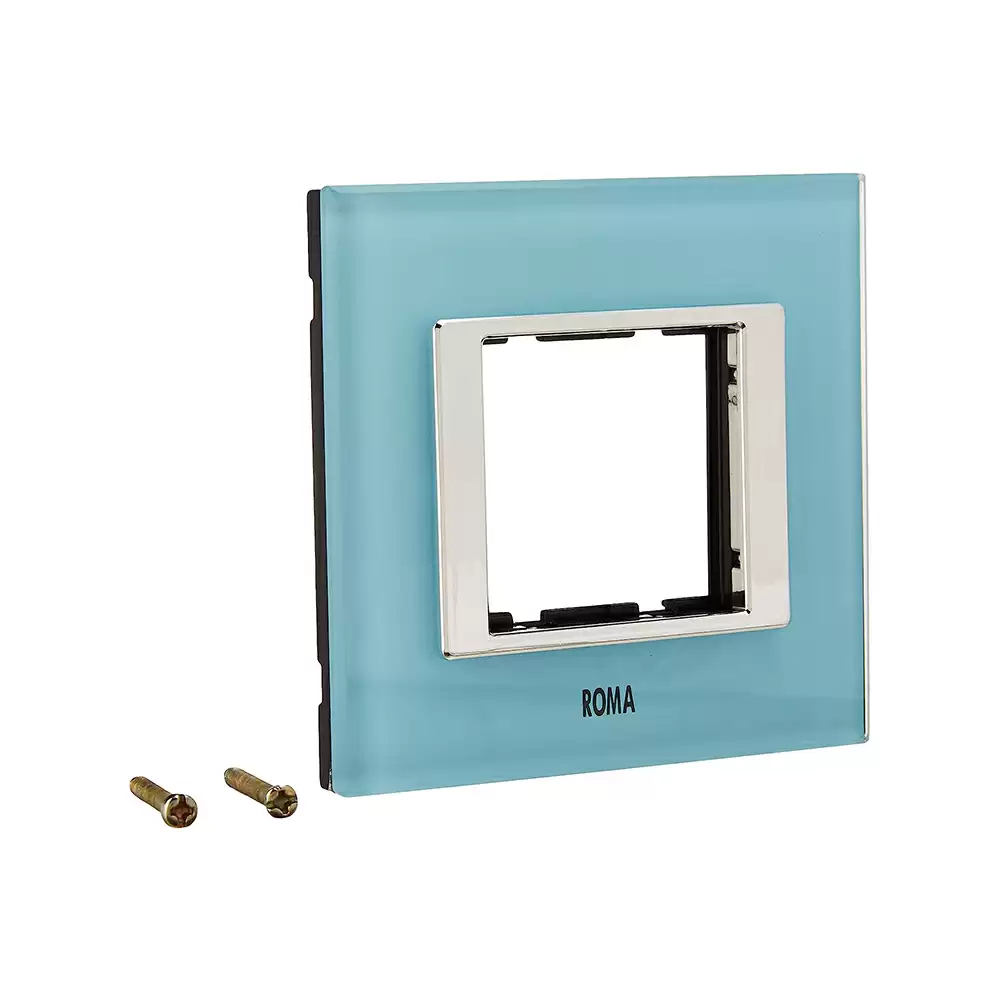 Anchor Roma Urban 2 Module Polycarbonate 66902GAB Square Modular Plate - Aqua Blue