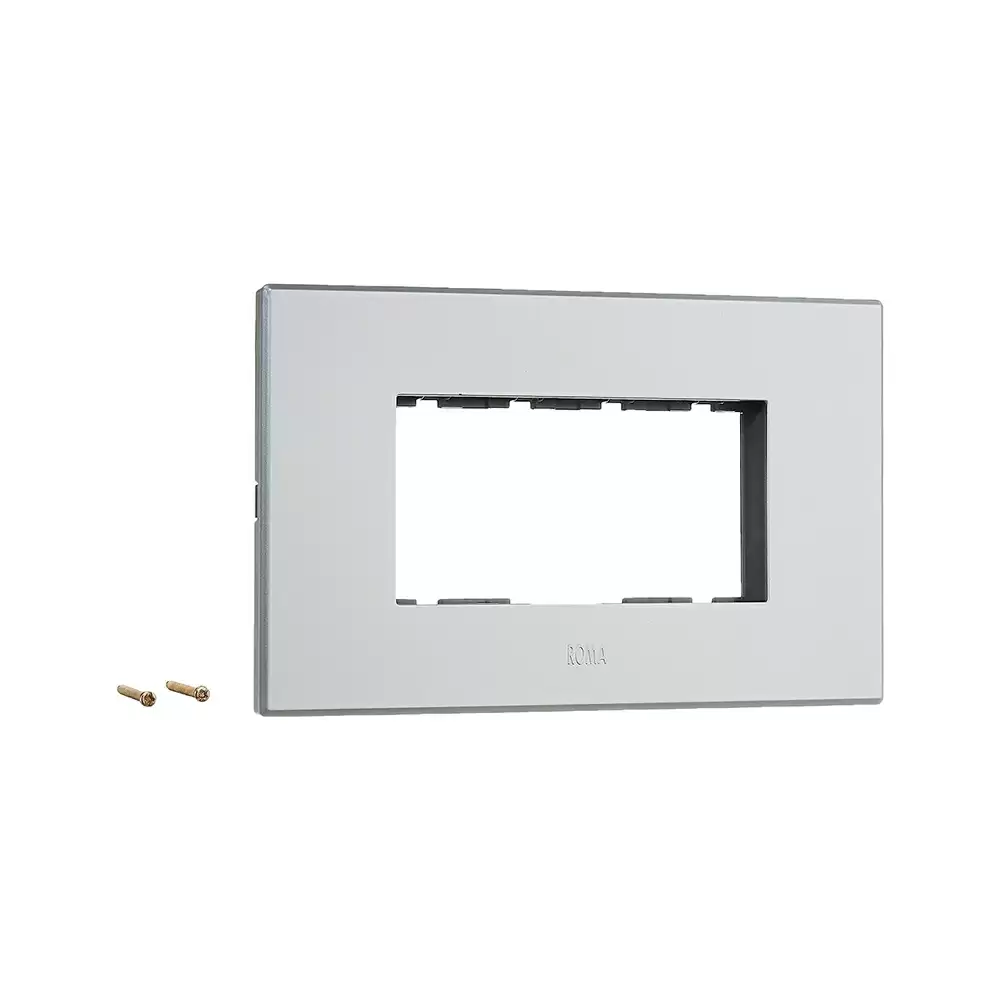 Anchor Roma Urban 4 Module Polycarbonate 66904SL Square Modular Plate - Silver