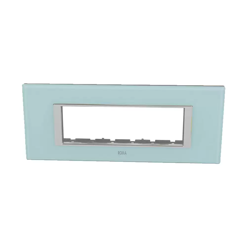 Anchor Roma Urban 6 Module Polycarbonate 66906GAB Square Modular Plate - Aqua Blue