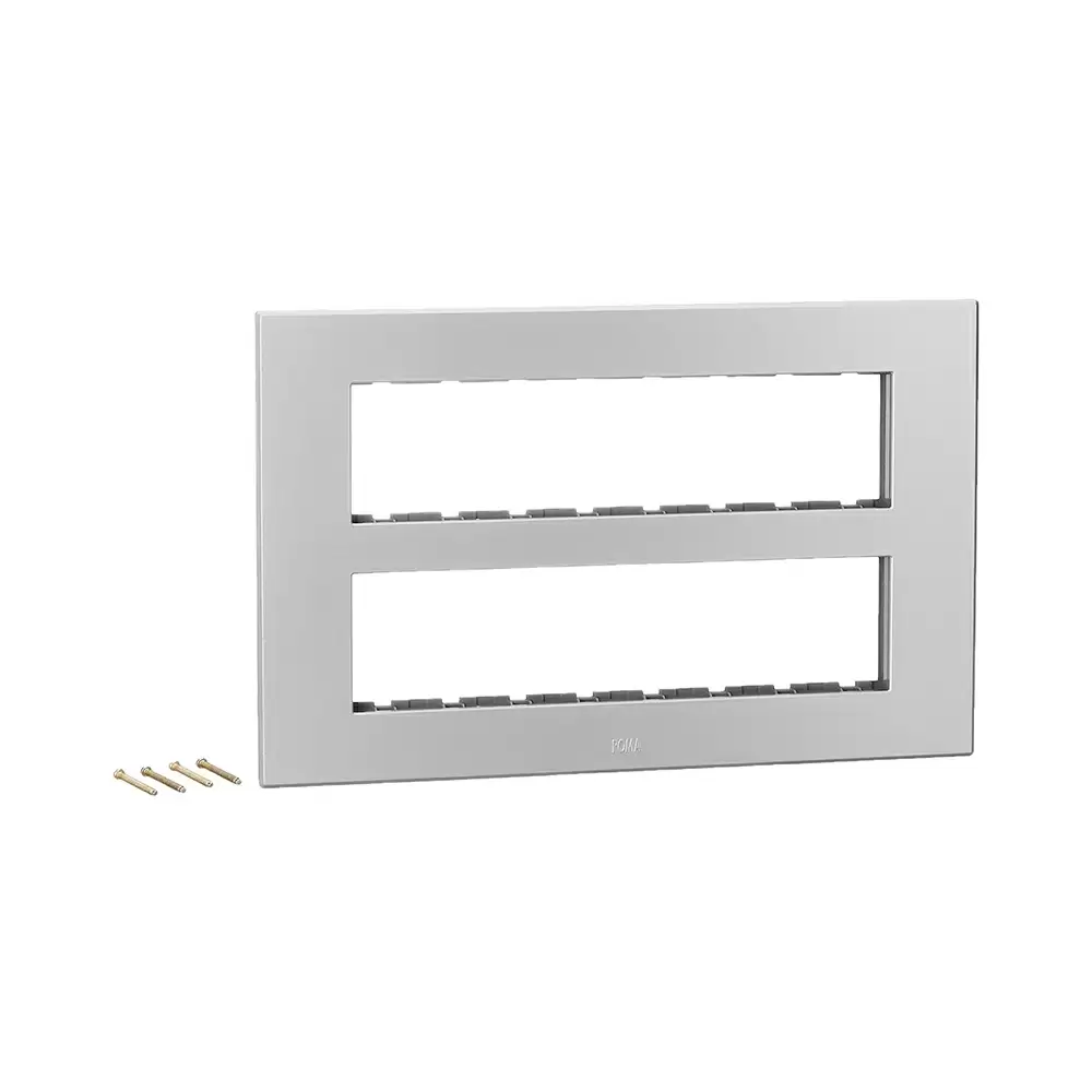 Anchor Roma Urban 16 Module Polycarbonate 66916SL Square Modular Plate - Silver