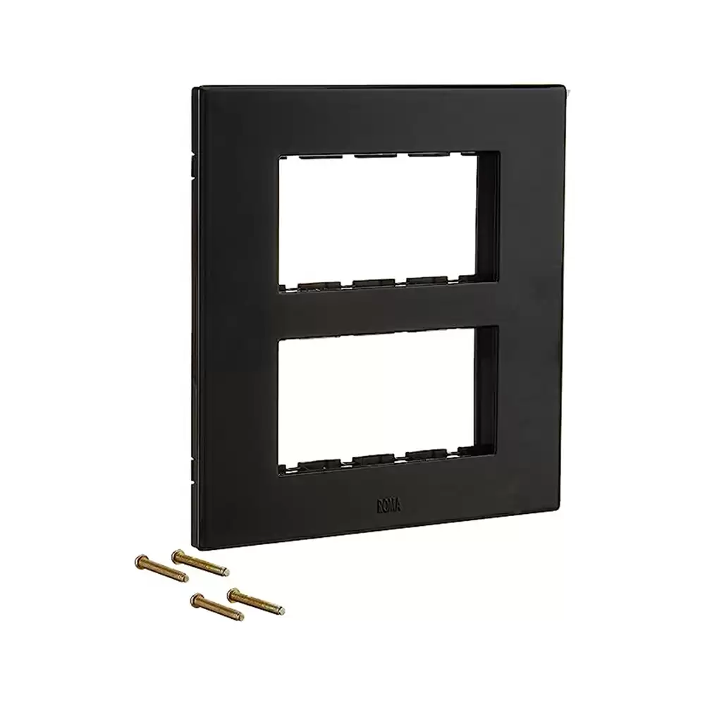 Anchor Roma Urban 8 Module Polycarbonate 66988BL Square Modular Plate - Black