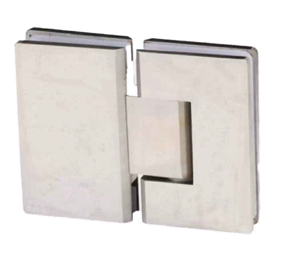 Ebco BSF1-180GG-S SS 304 Glass to Glass 180° Shower Hinge- Brushed Steel Finish 