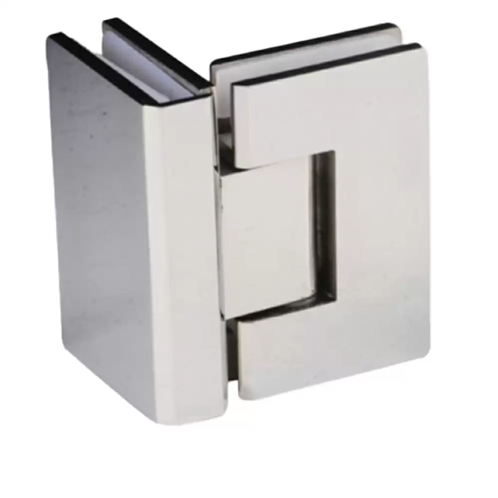 Ebco BSF1-90GG-S SS 304 Glass to Glass 90° Shower Hinge- Brushed Steel Finish 