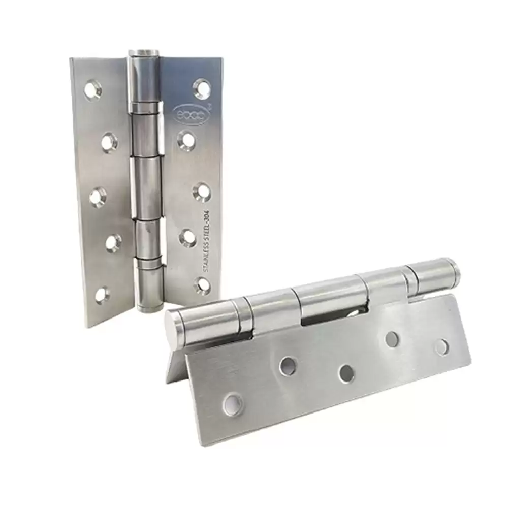 Ebco DH2B-53025 SS 304 Butt Hinge With Two Ball Bearing (125 x 75 x 2.5 mm)- Brushed Steel Finish 