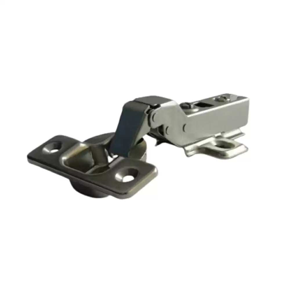 Ebco E-HSM1 Euro Full Overlay Slow Motion Concealed Hinge With 0 Crank And 2 Hole Mounting Plate- Nickel Plated