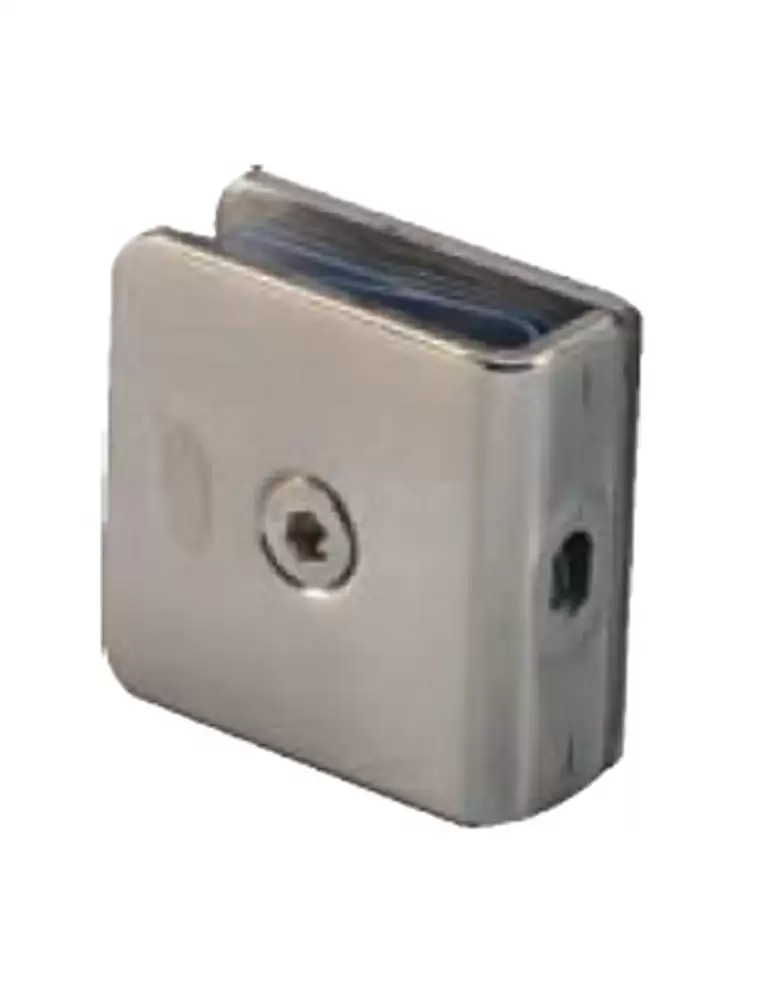 Ebco GC1-90-S SS 304 Wall to Glass Connector For Glass Door- Brushed Steel Finish 