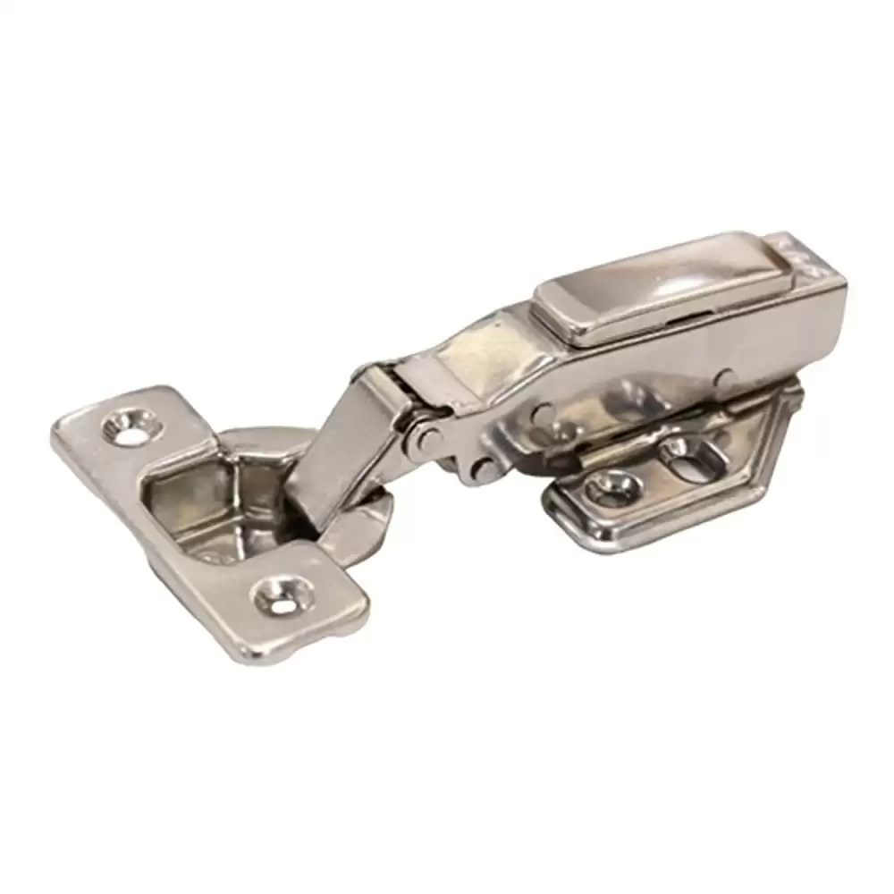 Ebco HSM1-M1-SS Full Overlay 0 Crank Slow Motion Concealed Hinge With 4 Hole Mounting Plate- Stainless Steel 304