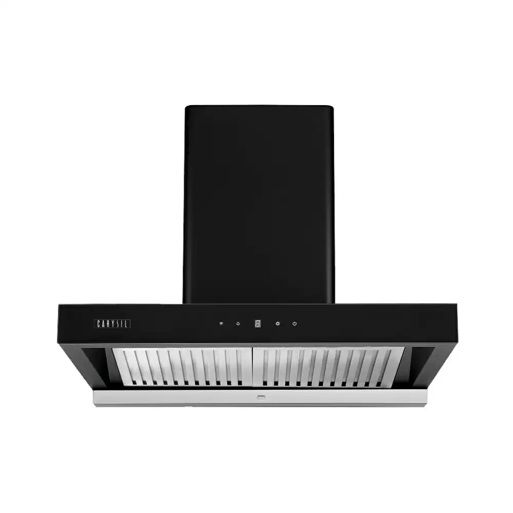 Carysil Mint 60 Auto Clean Baffle Filter Hood Wall Mounted Kitchen Chimney, Suction Capacity 1350 m³/hr - Black (1 Year Warranty)