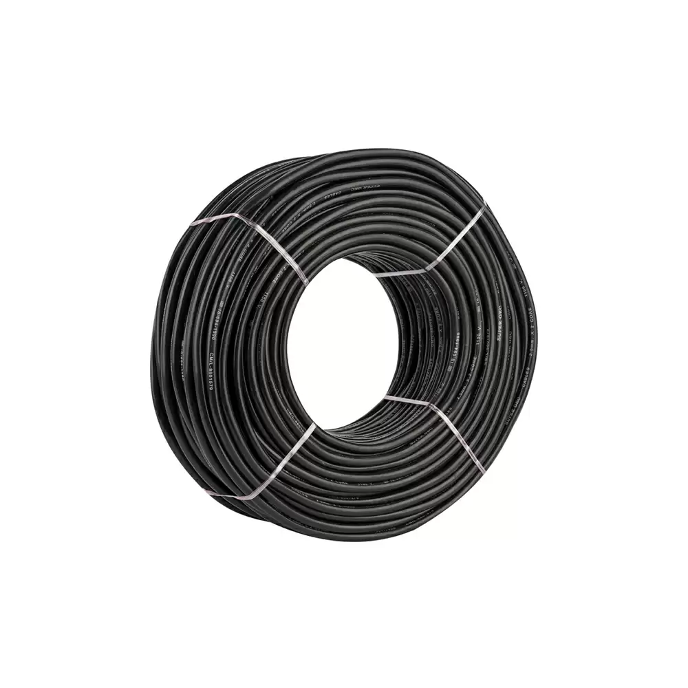 Super GEC Premium Multi Round 6 mm x 3 Core Length 100% Copper Electrical Wire - 50 Meter/165 Feet (Black)