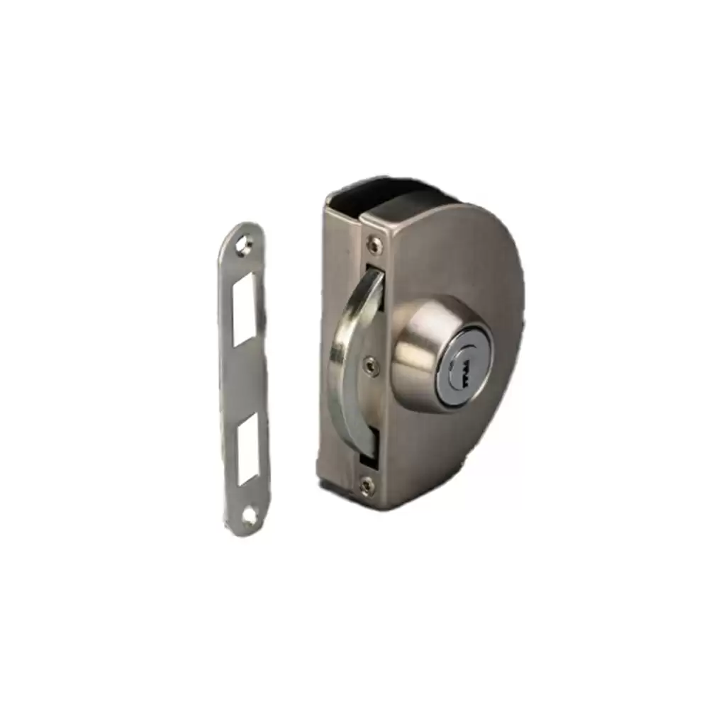 Ebco OGDL1-GG Glass to Glass SS304 Glass Door Lock- Brushed Steel Finish