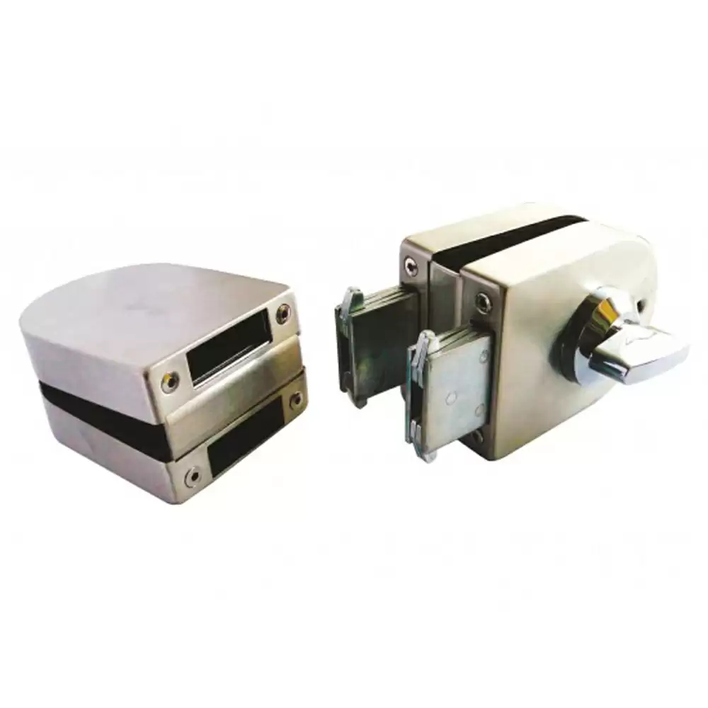 Ebco OGDL2-GG Glass to Wood SS304 Glass Door Lock- Brushed Steel Finish