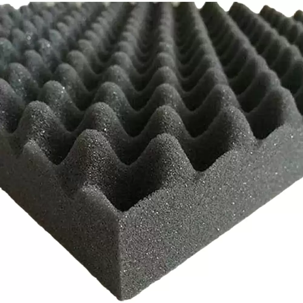 Jitex PU Foam 40 mm Acoustic Pyramid Panel 1 x 1 ft- Black