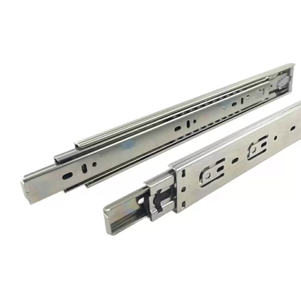 Ebco STDS50-I-35-PO Push To Open Ball Bearing Full Extension Drawer Slide- 20 Inch (Zinc White Finish)