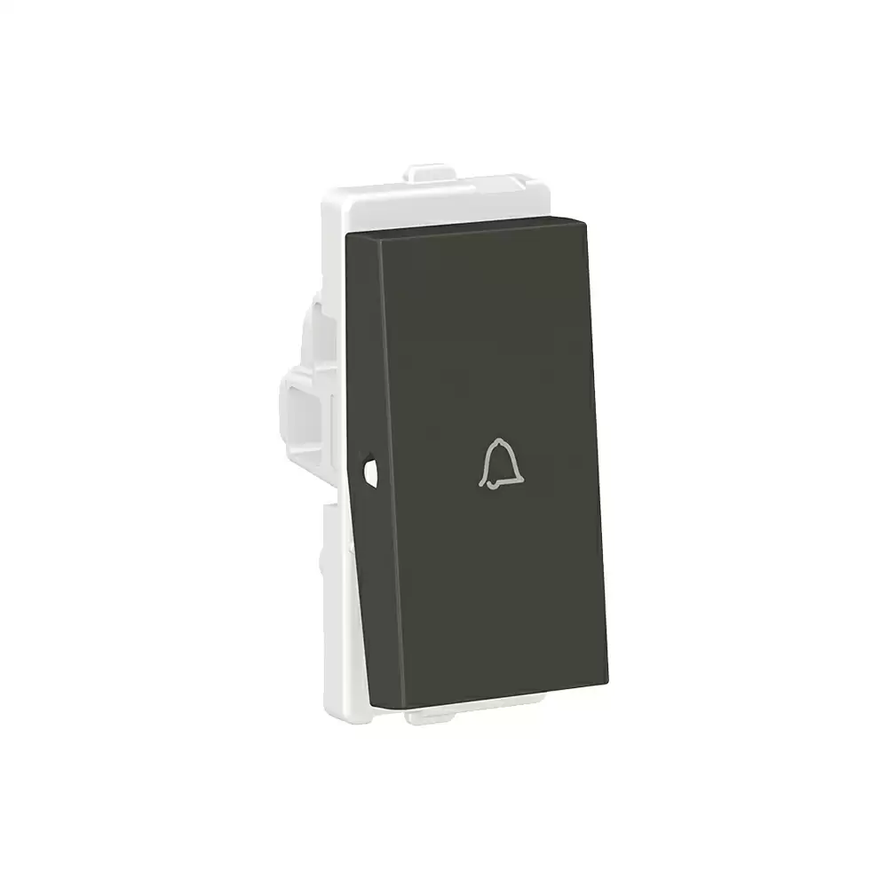 Schneider Electric Clipsal X 6 Amp 1 module Bell Push Switch With Indicator - Coke Grey