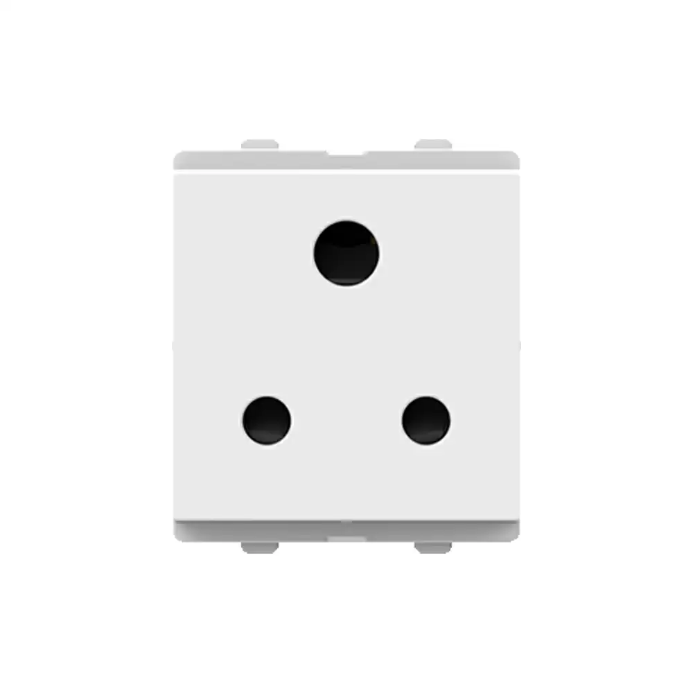 Schneider Electric Clipsal X 6 Amp 3 Pin Socket-Outlet With Shutters - White