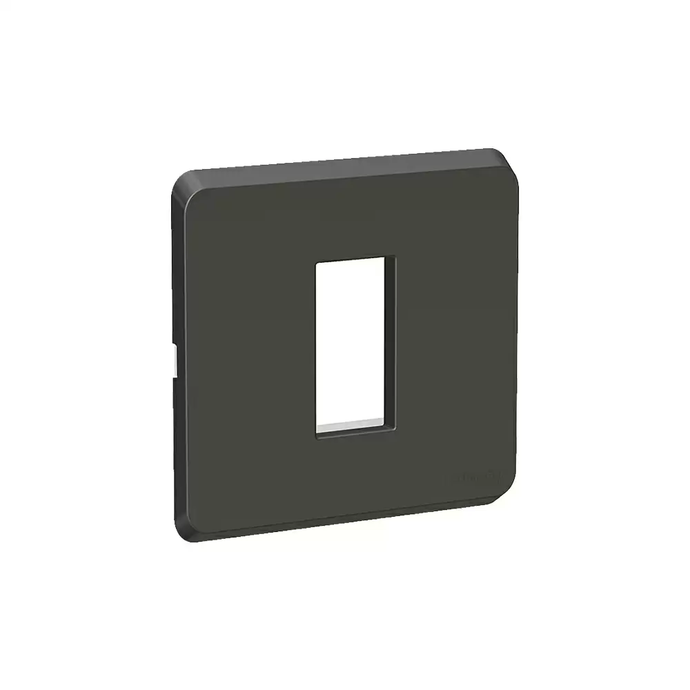 Schneider Electric Clipsal X 1 Module Cover Plate With Fixing Frame - Coke Grey