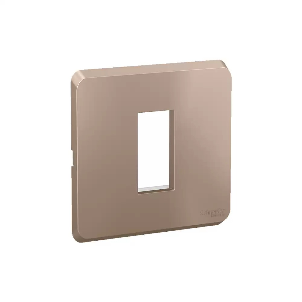 Schneider Electric Clipsal X 1 Module Cover Plate With Fixing Frame - Metallic Copper