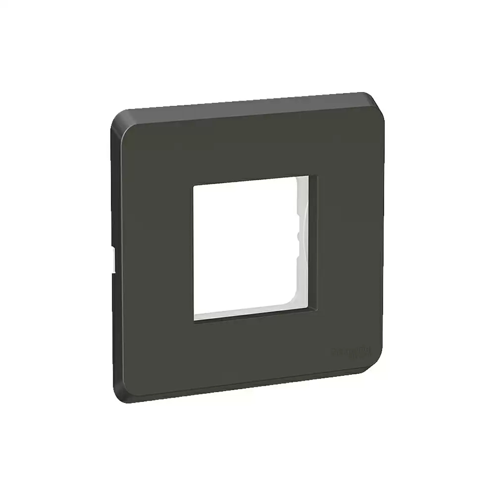 Schneider Electric Clipsal X 2 Module Cover Plate With Fixing Frame - Coke Grey