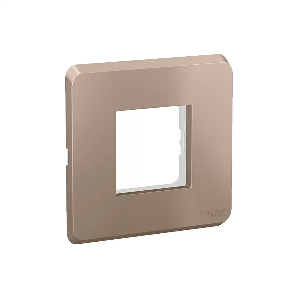 Schneider Electric Clipsal X 2 Module Cover Plate With Fixing Frame - Metallic Copper