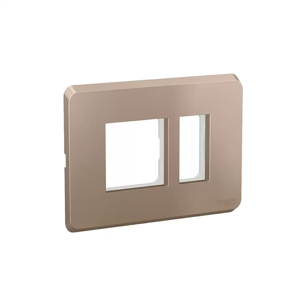 Schneider Electric Clipsal X 3 Module Cover Plate With Fixing Frame - Metallic Copper