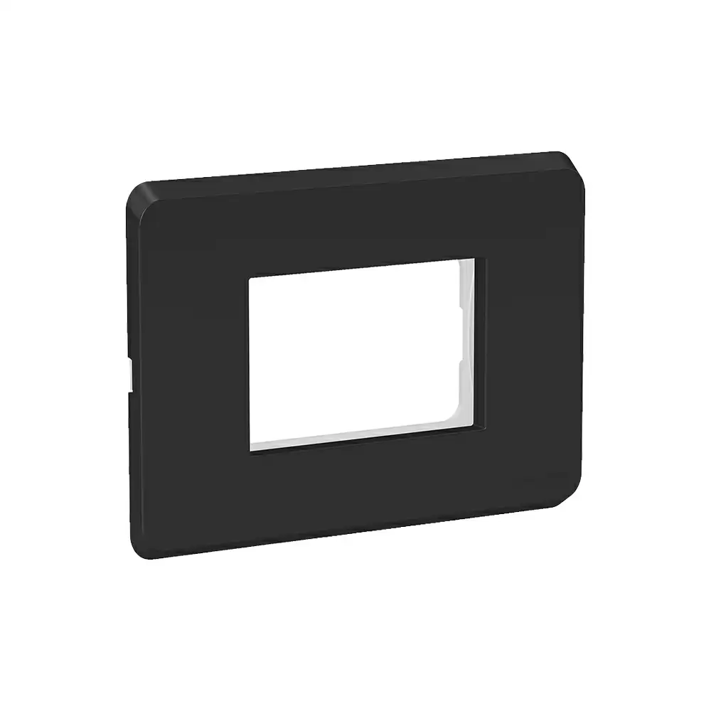 Schneider Electric Clipsal X 3 Module Universal Cover Plate With Fixing Frame - Charcoal Black