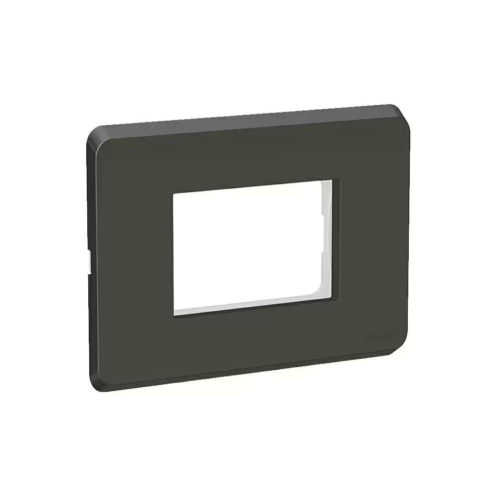 Schneider Electric Clipsal X 3 Module Universal Cover Plate With Fixing Frame - Coke Grey