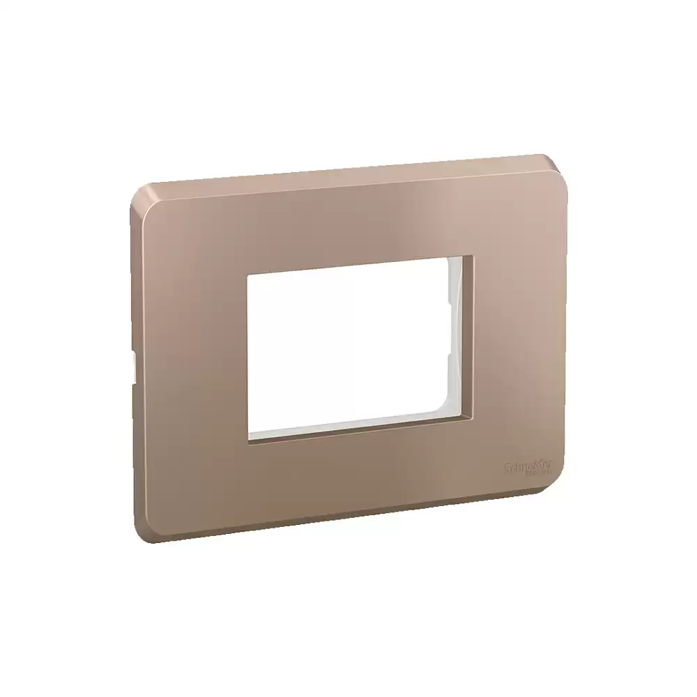 Schneider Electric Clipsal X 3 Module Universal Cover Plate With Fixing Frame - Metallic Copper