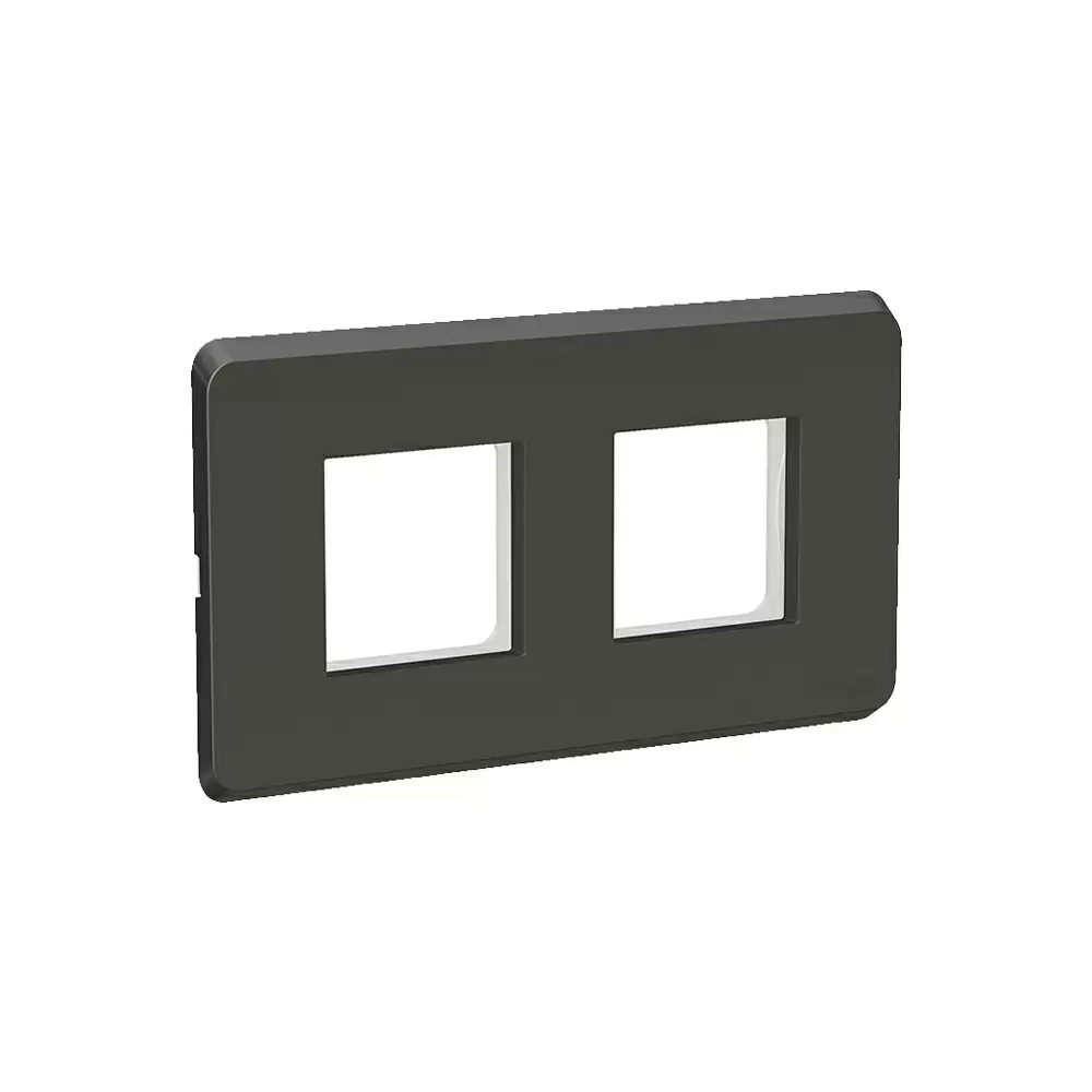 Schneider Electric Clipsal X 4 Module Cover Plate With Fixing Frame - Coke Grey