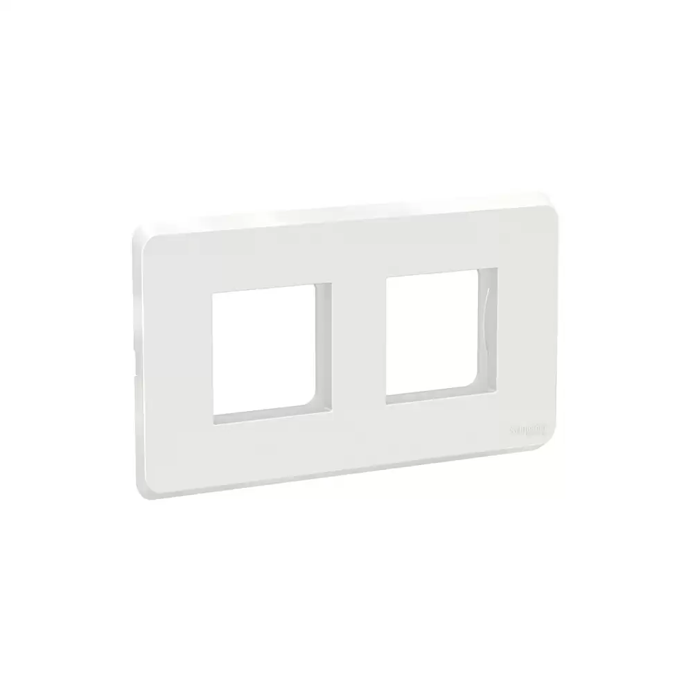 Schneider Electric Clipsal X 4 Module Cover Plate With Fixing Frame - White