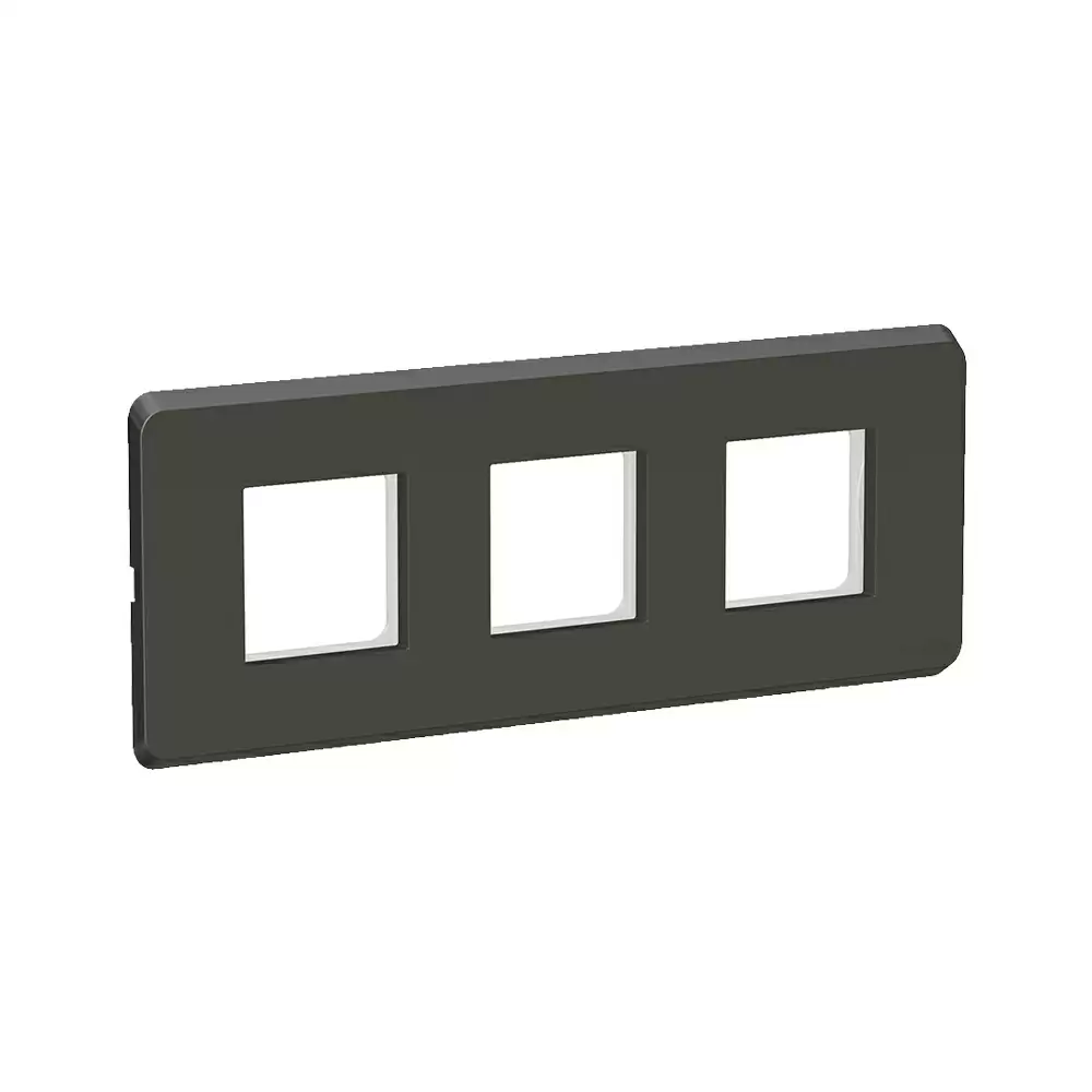 Schneider Electric Clipsal X 6 Module Cover Plate With Fixing Frame - Coke Grey