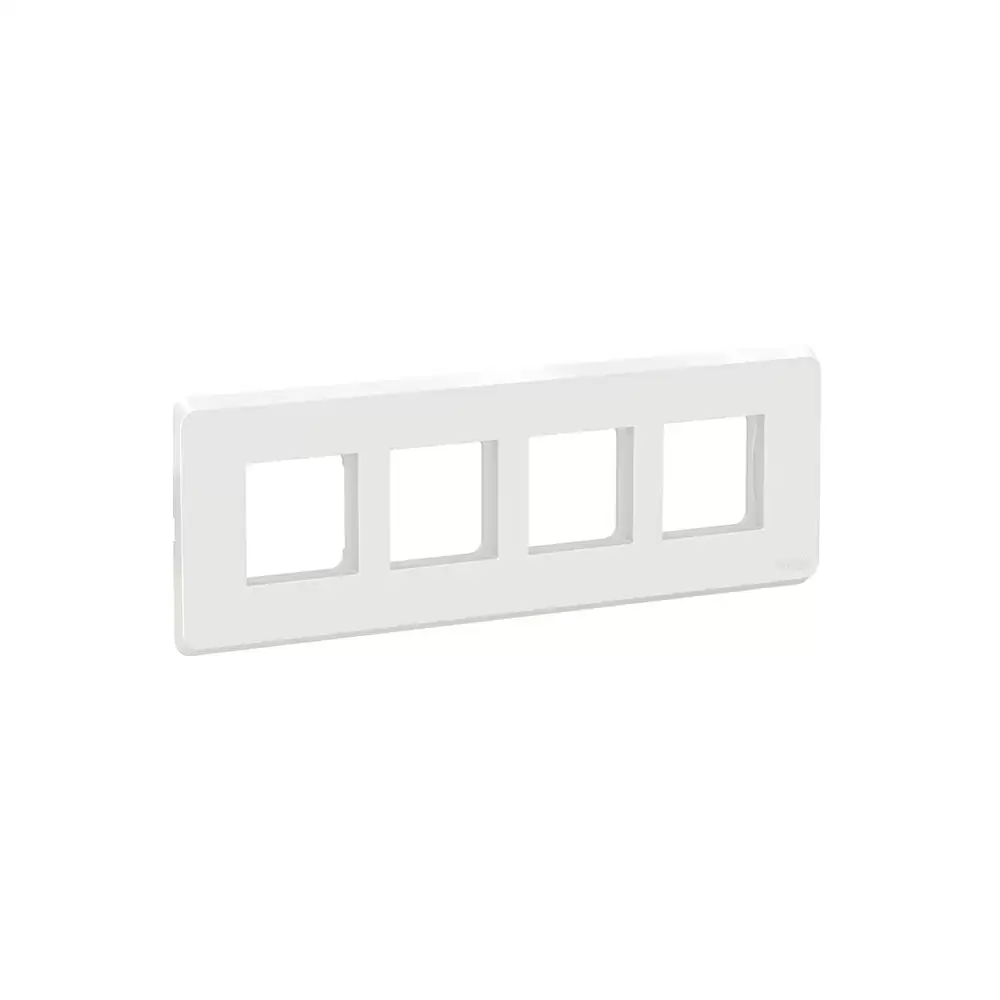 Schneider Electric Clipsal X 8 Module Horizontal Cover Plate With Fixing Frame - White