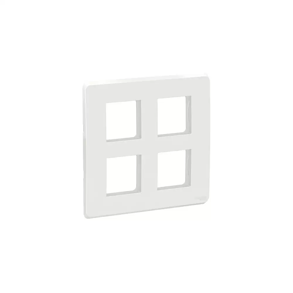 Schneider Electric Clipsal X 8 Module Square Cover Plate With Fixing Frame - White