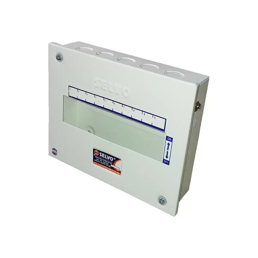 Selvo 10 Way Single Door Distribution Board (SPN), GSELSPN11019 - White